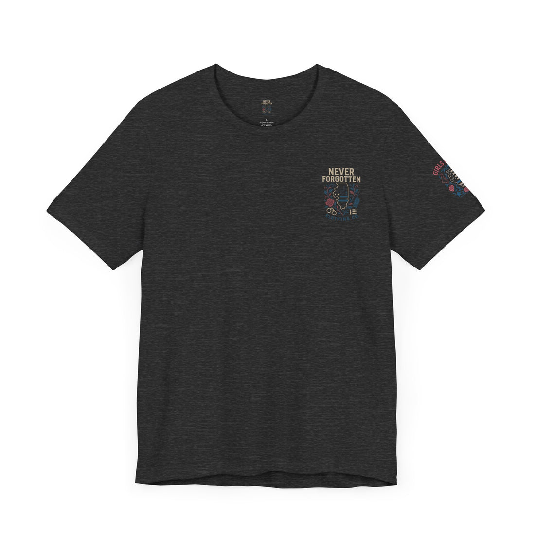 Unisex Jersey Tee - ILLINOIS Female First Responder Stay Badass Graphic Tee