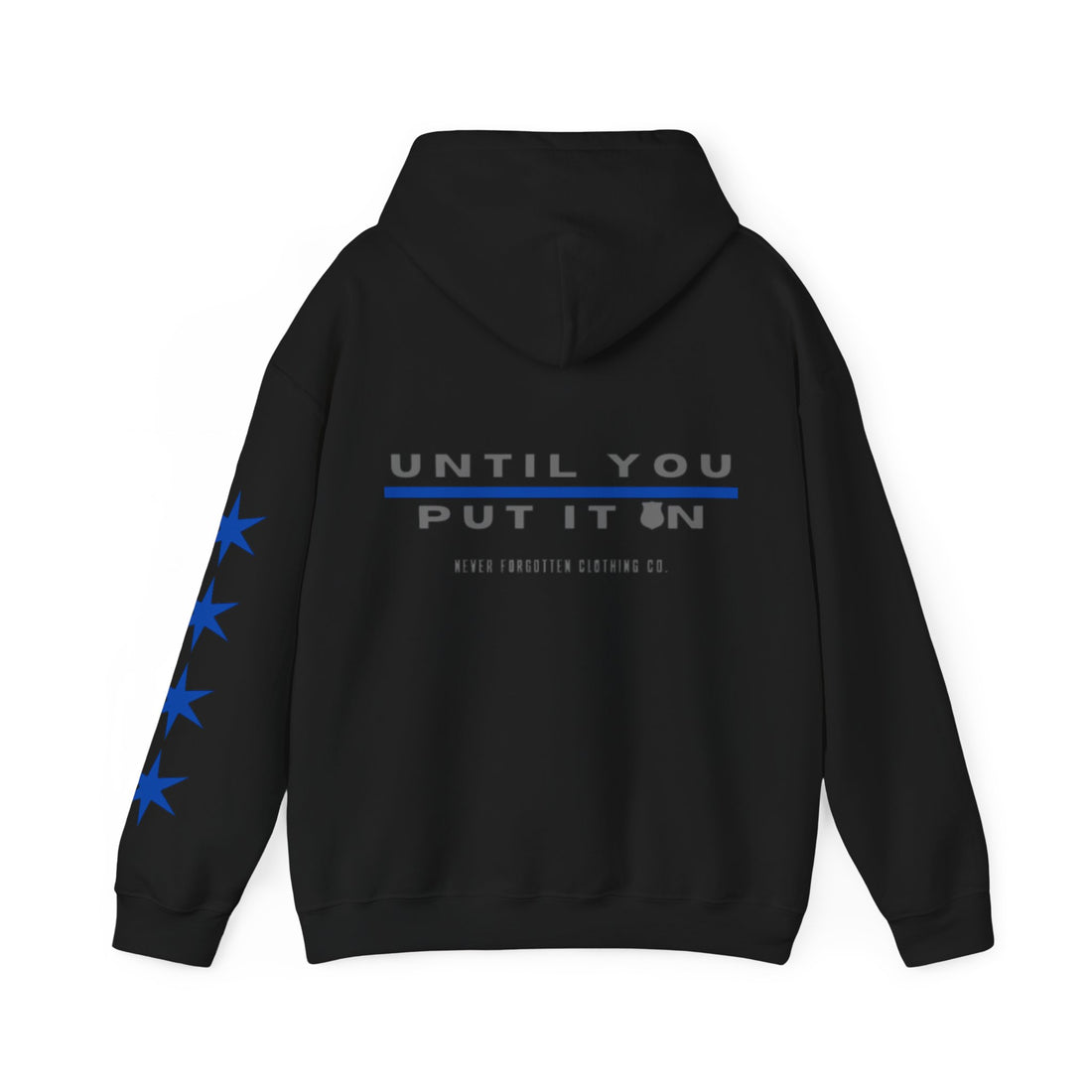 BADGE unisex hoodie. All proceeds over cost benefit the injured deputy and his family and family of a fallen corrections officer.