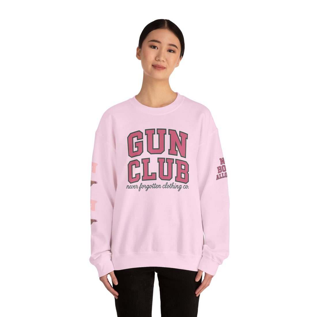 Vintage Gun Club Crewneck Sweatshirt, Cozy Unisex Sweatshirt, Casual Layering Top, Gift for Gun Enthusiasts, Outdoor Apparel