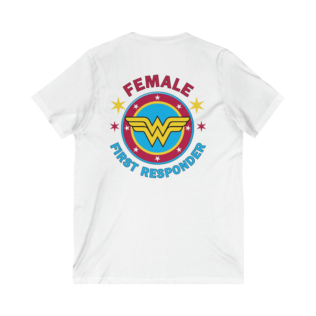 FEMALE FIRST RESPONDER Unisex Jersey Short Sleeve V-Neck Tee