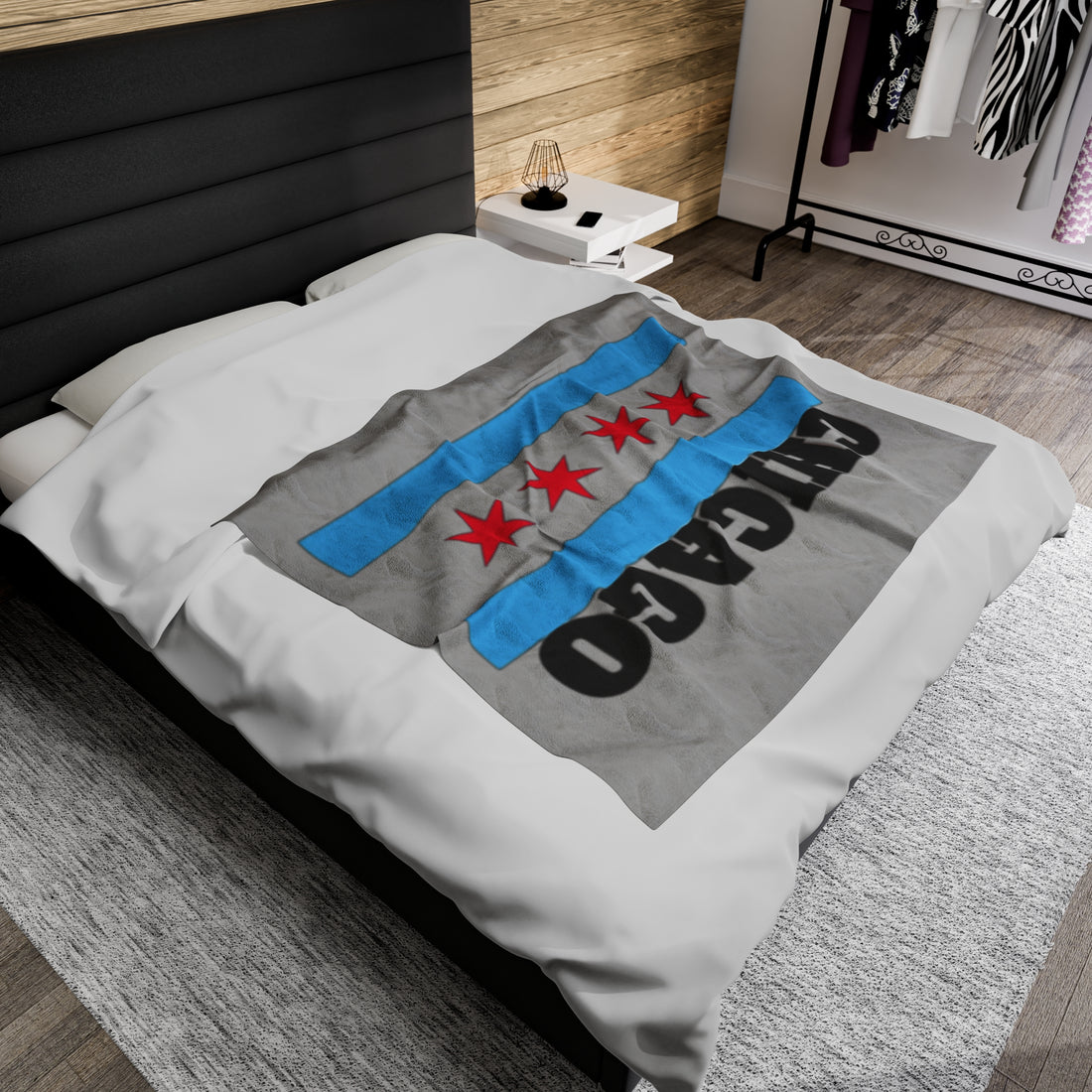 CHICAGO Velveteen Plush Blanket