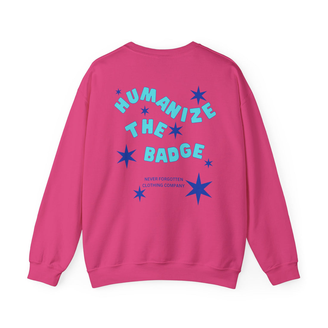 HUMANIZE THE BADGE Unisex Heavy Blend™ Crewneck Sweatshirt-ALL PROCEEDS OVER COST DONATED TO THE BREAST CANCER RESEARCH FOUNDATION
AVAILABLE UNTIL 10/30/24