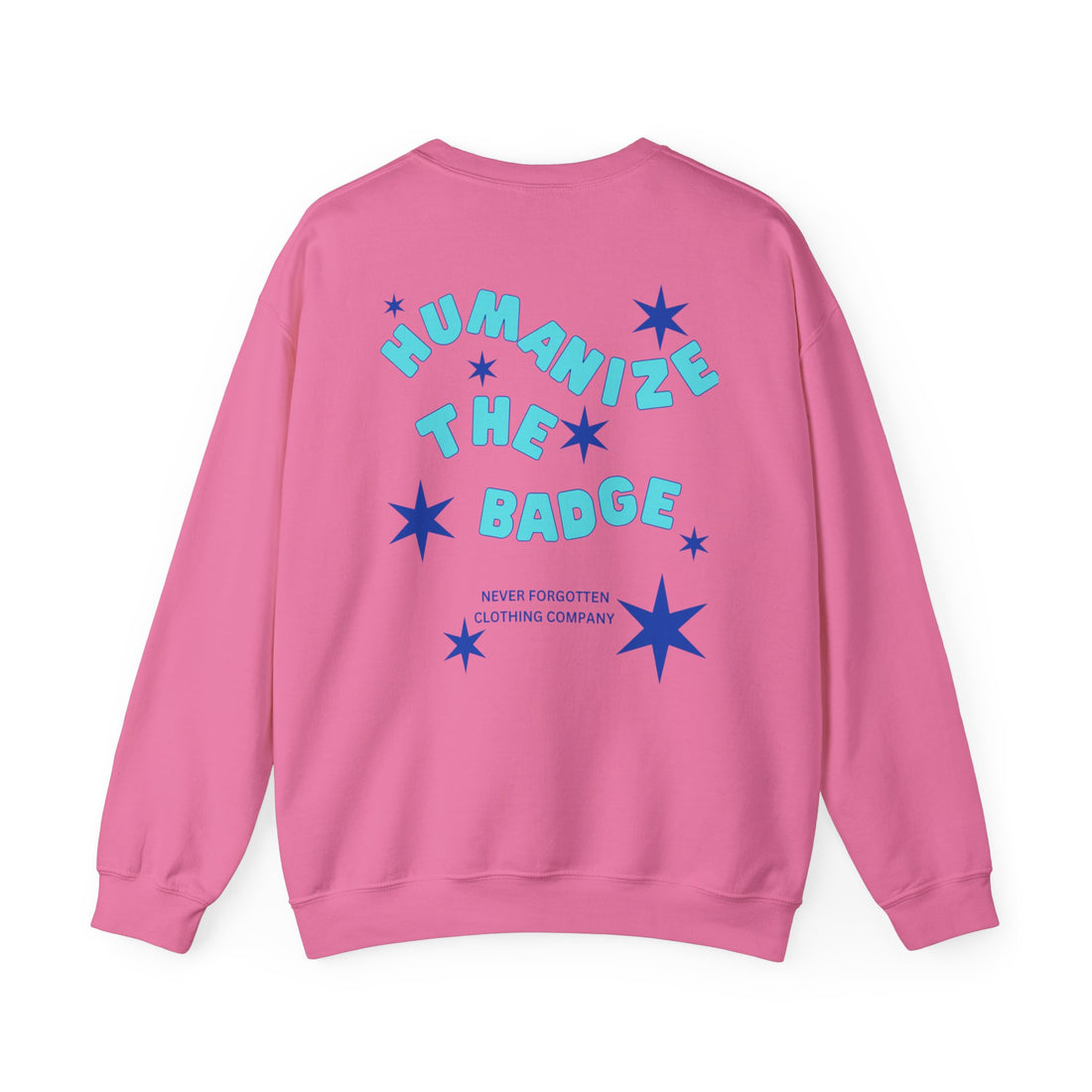 HUMANIZE THE BADGE Unisex Heavy Blend™ Crewneck Sweatshirt-ALL PROCEEDS OVER COST DONATED TO THE BREAST CANCER RESEARCH FOUNDATION
AVAILABLE UNTIL 10/30/24