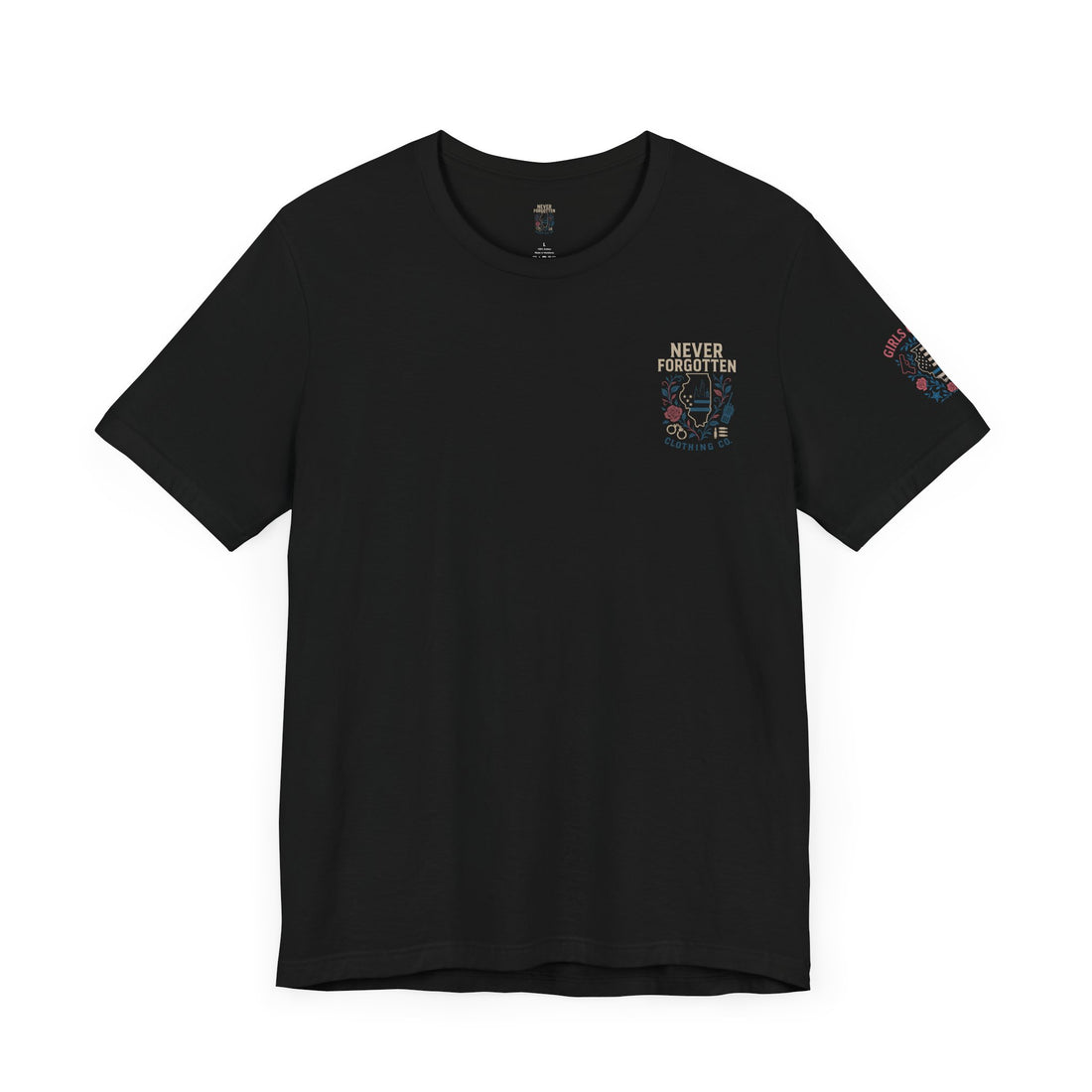 Unisex Jersey Tee - ILLINOIS Female First Responder Stay Badass Graphic Tee