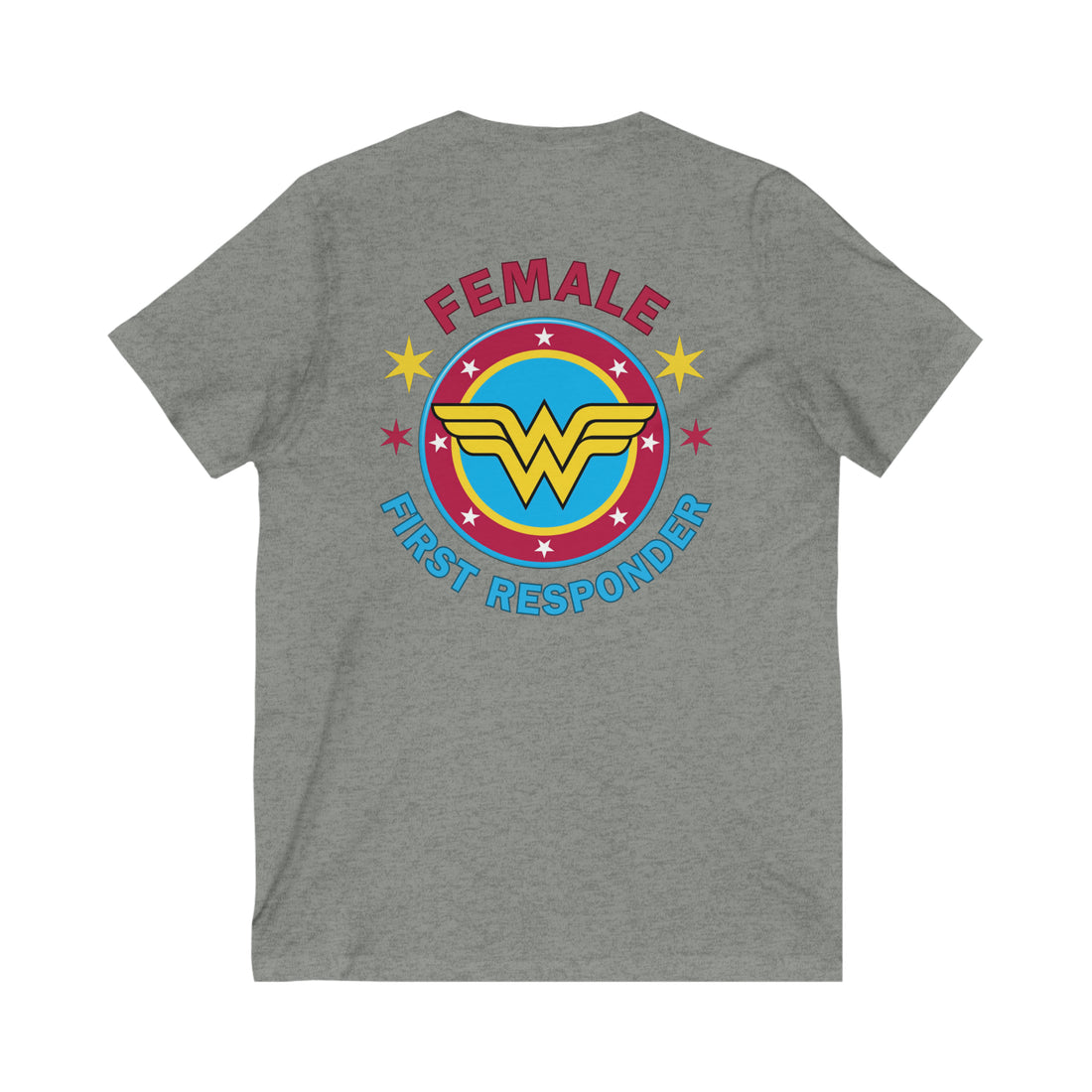 FEMALE FIRST RESPONDER Unisex Jersey Short Sleeve V-Neck Tee