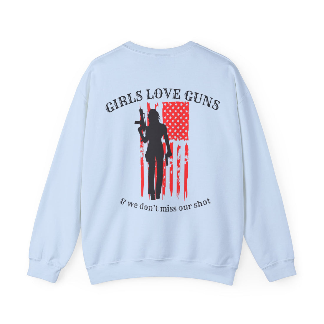 GIRLS LOVE GUNS 3- Unisex Heavy Blend™ Crewneck Sweatshirt