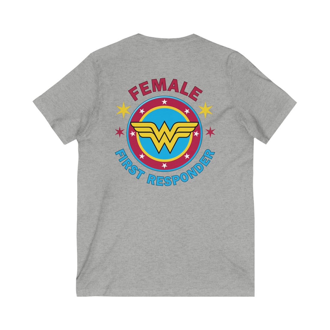 FEMALE FIRST RESPONDER Unisex Jersey Short Sleeve V-Neck Tee